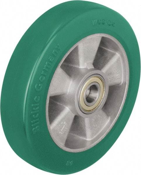 Blickle - 7 Inch Diameter x 1-31/32 Inch Wide, Polyurethane-Elastomer Blickle Softhane Caster Wheel - 1,320 Lb. Capacity, 25/32 Inch Axle Diameter, Ball Bearing - Exact Tool & Supply