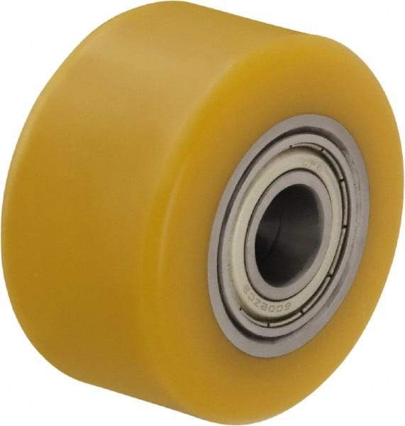 Blickle - 2 Inch Diameter x 1-29/64 Inch Wide, Polyurethane-Elastomer Blickle Extrathane Caster Wheel - 330 Lb. Capacity, 5/16 Inch Axle Diameter, Ball Bearing - Exact Tool & Supply