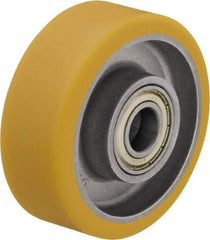 Blickle - 4 Inch Diameter x 1-37/64 Inch Wide, Polyurethane-Elastomer Blickle Extrathane Caster Wheel - 550 Lb. Capacity, 19/32 Inch Axle Diameter, Ball Bearing - Exact Tool & Supply