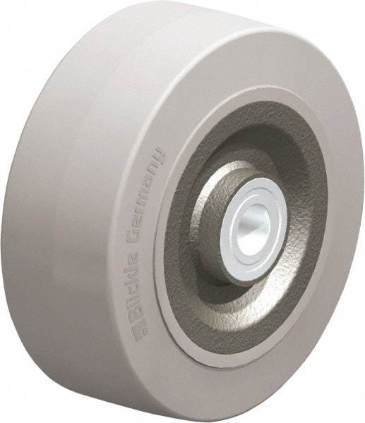 Blickle - 8 Inch Diameter x 3-9/64 Inch Wide, Solid Rubber Caster Wheel - 1,870 Lb. Capacity, 1 Inch Axle Diameter, Ball Bearing - Exact Tool & Supply