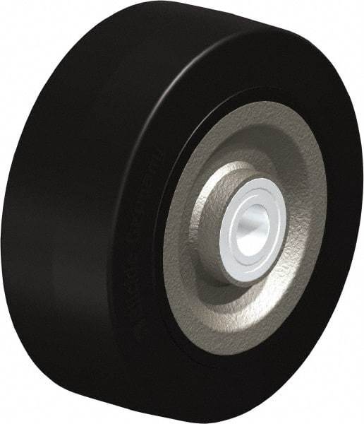Blickle - 8 Inch Diameter x 3-9/64 Inch Wide, Solid Rubber Caster Wheel - 1,870 Lb. Capacity, 1 Inch Axle Diameter, Ball Bearing - Exact Tool & Supply