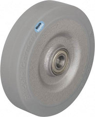 Blickle - 8 Inch Diameter x 1-31/32 Inch Wide, Solid Rubber Caster Wheel - 1,320 Lb. Capacity, 25/32 Inch Axle Diameter, Ball Bearing - Exact Tool & Supply