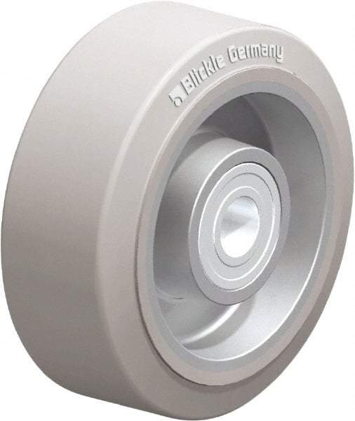 Blickle - 4 Inch Diameter x 1-37/64 Inch Wide, Solid Rubber Caster Wheel - 440 Lb. Capacity, 19/32 Inch Axle Diameter, Ball Bearing - Exact Tool & Supply