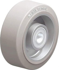 Blickle - 4 Inch Diameter x 1-37/64 Inch Wide, Solid Rubber Caster Wheel - 440 Lb. Capacity, 19/32 Inch Axle Diameter, Ball Bearing - Exact Tool & Supply