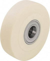 Blickle - 5 Inch Diameter x 2-5/32 Inch Wide, Impact-Resistant Cast Nylon Caster Wheel - 4,400 Lb. Capacity, 1 Inch Axle Diameter, Ball Bearing - Exact Tool & Supply