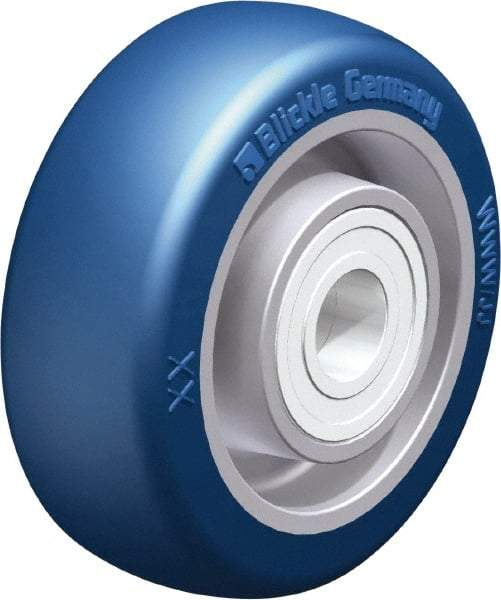 Blickle - 3 Inch Diameter x 1-11/64 Inch Wide, Polyurethane-Elastomer Blickle Besthane Caster Wheel - 396 Lb. Capacity, 19/32 Inch Axle Diameter, Ball Bearing - Exact Tool & Supply