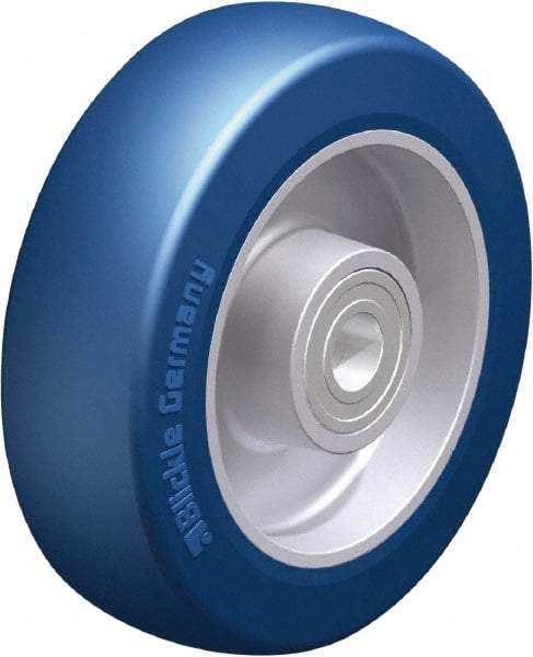 Blickle - 5 Inch Diameter x 1-37/64 Inch Wide, Polyurethane-Elastomer Blickle Besthane Caster Wheel - 770 Lb. Capacity, 19/32 Inch Axle Diameter, Ball Bearing - Exact Tool & Supply