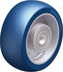 Blickle - 4 Inch Diameter x 1-37/64 Inch Wide, Polyurethane-Elastomer Blickle Besthane Caster Wheel - 660 Lb. Capacity, 19/32 Inch Axle Diameter, Ball Bearing - Exact Tool & Supply