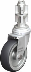 Blickle - 3" Diam x 63/64" Wide x 4" OAH Metal Expander Mount Swivel Caster - Rubber Elastomer (TPE), 165 Lb Capacity, Plain Bore Bearing, Metal Expander Stem - Exact Tool & Supply