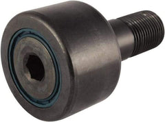 RBC Bearings - 2" Roller Diam x 1-1/4" Width, 7/8" Stud Diam x 2" Length, Sealed Stud Cam Follower with Hex - Carbon Steel, 1" Thread Length, 7/8-14 Thread, 3-9/32" OAL, 12,400 Lb Dynamic Cap, 17,200 Lb Static Cap - Exact Tool & Supply
