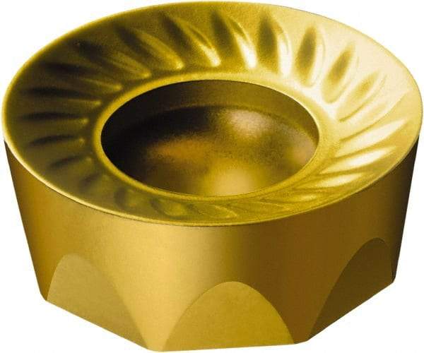 Sandvik Coromant - RCKT1204M0 PM Grade S40T Carbide Milling Insert - TiCN/Al2O3/TiN Finish, 4.76mm Thick, 12mm Inscribed Circle, 6mm Corner Radius - Exact Tool & Supply