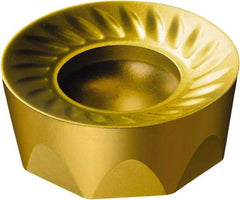 Sandvik Coromant - RCKT1204M0 PM Grade S40T Carbide Milling Insert - TiCN/Al2O3/TiN Finish, 4.76mm Thick, 12mm Inscribed Circle, 6mm Corner Radius - Exact Tool & Supply