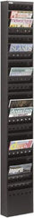 Safco - 10" Wide x 4" Deep x 65-1/2" High, 23 Compartments, Steel Magazine Rack - Black, 9-1/8" Compartment Width x 3/4" Compartment Depth x 10-3/8" Compartment Height - Exact Tool & Supply