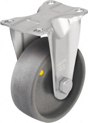 Blickle - 5" Diam x 1-9/16" Wide x 6-1/8" OAH Top Plate Mount Rigid Caster - Impact-Resistant Nylon, 400 Lb Capacity, Plain Bore Bearing, 3-5/8 x 2-1/2" Plate - Exact Tool & Supply