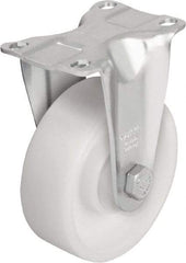 Blickle - 5" Diam x 1-9/16" Wide x 6-1/8" OAH Top Plate Mount Rigid Caster - Impact-Resistant Nylon, 400 Lb Capacity, Ball Bearing, 3-5/8 x 2-1/2" Plate - Exact Tool & Supply