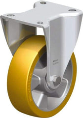 Blickle - 5" Diam x 1-37/64" Wide x 6-1/2" OAH Top Plate Mount Rigid Caster - Polyurethane-Elastomer Blickle Softhane, 770 Lb Capacity, Ball Bearing, 3-15/16 x 3-3/8" Plate - Exact Tool & Supply