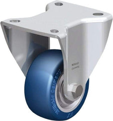 Blickle - 3" Diam x 1-37/64" Wide x 4-23/32" OAH Top Plate Mount Rigid Caster - Polyurethane-Elastomer Blickle Besthane, 506 Lb Capacity, Ball Bearing, 3-15/16 x 3-3/8" Plate - Exact Tool & Supply