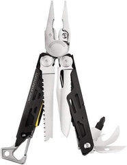 Leatherman - 19 Piece, Multi-Tool Set - Stainless Steel, 4-1/2" OAL, 4-1/2" Closed Length - Exact Tool & Supply
