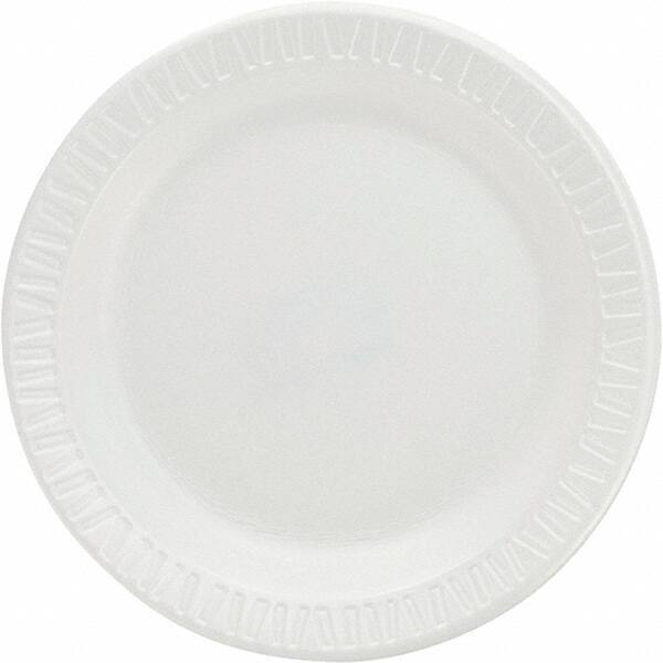 DART - Foam Dinnerware Plates, 6" - White - Exact Tool & Supply