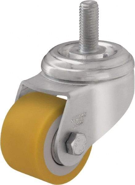 Blickle - 2" Diam x 1-19/64" Wide x 2-3/4" OAH Threaded Stem Mount Swivel Caster - Polyurethane-Elastomer Blickle Extrathane, 330 Lb Capacity, Ball Bearing, 1/2" Stem - Exact Tool & Supply
