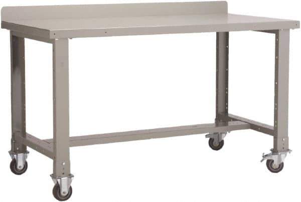 Rousseau Metal - Mobile Workstation - Fixed Leg, 60" Long x 30" Deep x 40" High - Exact Tool & Supply
