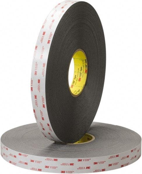 3M - 3/4" x 15 Yd Acrylic Adhesive Double Sided Tape - 45 mil Thick, Polyethylene Foam Liner, Series 5952WF - Exact Tool & Supply