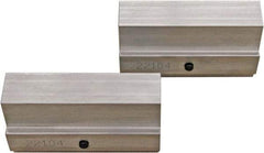 CarveSmart - 1" Wide x 2-1/4" High x 1" Thick, Flat/No Step Vise Jaw - Soft, Aluminum, Fixed Jaw, Compatible with 6" Vises - Exact Tool & Supply