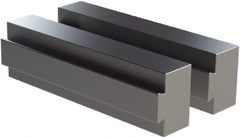 CarveSmart - 1" Wide x 1.71" High x 1" Thick, Flat/No Step Vise Jaw - Soft, Aluminum, Fixed Jaw, Compatible with 6" Vises - Exact Tool & Supply