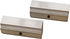 CarveSmart - 1" Wide x 1.71" High x 1" Thick, Flat/No Step Vise Jaw - Soft, Aluminum, Fixed Jaw, Compatible with 6" Vises - Exact Tool & Supply
