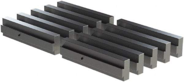 CarveSmart - 3/4" Wide x 2" High x 3/4" Thick, Flat/No Step Vise Jaw - Soft, Aluminum, Fixed Jaw, Compatible with 6" Vises - Exact Tool & Supply