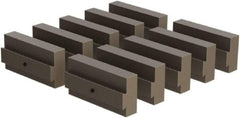CarveSmart - 3/4" Wide x 2" High x 3/4" Thick, Flat/No Step Vise Jaw - Soft, Steel, Fixed Jaw, Compatible with 6" Vises - Exact Tool & Supply