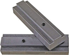 CarveSmart - 3/4" Wide x 1.71" High x 3/4" Thick, Flat/No Step Vise Jaw - Soft, Ductile Iron, Fixed Jaw, Compatible with 6" Vises - Exact Tool & Supply
