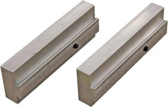 CarveSmart - 3/4" Wide x 2" High x 3/4" Thick, Flat/No Step Vise Jaw - Soft, Aluminum, Fixed Jaw, Compatible with 6" Vises - Exact Tool & Supply