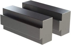 CarveSmart - 1" Wide x 1.71" High x 1" Thick, Flat/No Step Vise Jaw - Soft, Aluminum, Fixed Jaw, Compatible with 6" Vises - Exact Tool & Supply