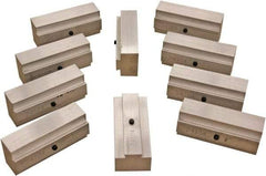 CarveSmart - 1" Wide x 1.71" High x 1" Thick, Flat/No Step Vise Jaw - Soft, Aluminum, Fixed Jaw, Compatible with 4" Vises - Exact Tool & Supply