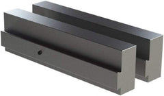 CarveSmart - 1" Wide x 2-1/4" High x 1" Thick, Flat/No Step Vise Jaw - Soft, Aluminum, Fixed Jaw, Compatible with 6" Vises - Exact Tool & Supply