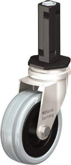 Blickle - 3" Diam x 63/64" Wide x 3-31/32" OAH Stem Mount Swivel Caster - Solid Rubber, 132 Lb Capacity, Plain Bore Bearing, Square Stem - Exact Tool & Supply