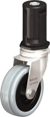 Blickle - 3" Diam x 63/64" Wide x 3-31/32" OAH Stem Mount Swivel Caster - Solid Rubber, 132 Lb Capacity, Plain Bore Bearing, Round Stem - Exact Tool & Supply