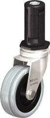 Blickle - 3" Diam x 63/64" Wide x 3-31/32" OAH Stem Mount Swivel Caster - Solid Rubber, 132 Lb Capacity, Plain Bore Bearing, Round Stem - Exact Tool & Supply