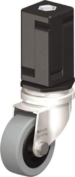 Blickle - 2" Diam x 45/64" Wide x 2-13/16" OAH Stem Mount Swivel Caster - Solid Rubber, 88 Lb Capacity, Plain Bore Bearing, Square Stem - Exact Tool & Supply