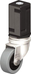 Blickle - 2" Diam x 45/64" Wide x 2-13/16" OAH Stem Mount Swivel Caster - Solid Rubber, 88 Lb Capacity, Plain Bore Bearing, Square Stem - Exact Tool & Supply