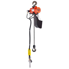 CM - Air Operated Hoists; Type: Hook Mount ; Load Capacity (Lb.): 2000.000 ; Controller: Pendant Control ; Maximum Lift Distance (Feet): 10 ; Minimum Headroom (Decimal Inch): 16.7500 ; Cubic Feet per Minute: 70.00 - Exact Tool & Supply