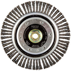 Norton - 6-7/8" OD, 5/8-11 Arbor Hole, Stringer Bead Carbon Wheel Brush - Exact Tool & Supply