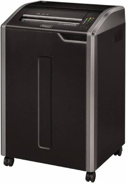FELLOWES - 5/32 x 1-3/8" Strip, 30 Sheet Cross Cut Automatic Shredder - 20" Long x 25" Wide x 37-1/4" High, Level 4 Security, 35 Gal Wastebasket - Exact Tool & Supply