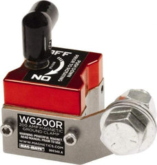 Mag-Mate - 200 Amps Grounding Capacity, 2-3/4" High, Rare Earth Magnetic Welding & Fabrication Ground Clamp - 150 Lb Average Pull Force, Square Magnet, Zinc Plated Steel Stud, Compatible with Flat & Round Surfaces - Exact Tool & Supply