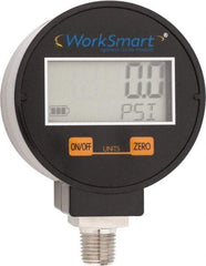 Value Collection - 2-1/2" Dial, 1/4 Thread, 0-500 Scale Range, Pressure Gauge - Lower Connection Mount, Accurate to 0.01% of Scale - Exact Tool & Supply