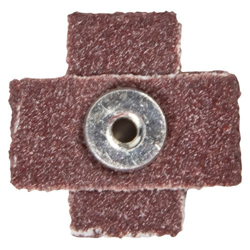 3″ × 3″ × 1 1/2″ Cross Pad 8-Ply 80 Grit 1/4-20 Eyelet Aluminum Oxide - Exact Tool & Supply