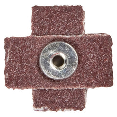 3″ × 3″ × 1 1/2″ Cross Pad 8-Ply 80 Grit 1/4-20 Eyelet Aluminum Oxide - Exact Tool & Supply