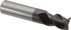 Guhring - 1/2", 5/8" LOC, 1/2" Shank Diam, 2-1/2" OAL, 3 Flute, Solid Carbide Square End Mill - Single End, FIREX Finish, Spiral Flute, 45° Helix, Centercutting, Right Hand Cut, Right Hand Flute, Series 3086 - Exact Tool & Supply