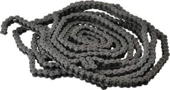 Morse - 1/4" Pitch, ANSI 25, Single Strand Roller Chain - Chain No. 25, 10 Ft. Long, 0.13" Roller Diam, 1/8" Roller Width - Exact Tool & Supply